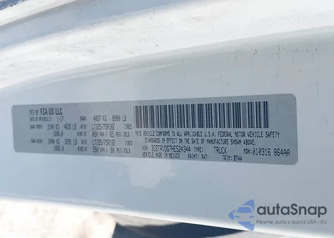 2017 Ram Promaster 2500 High Roof 159 Wb z USA, uszkodzony, nr VIN 3C6TRVDG7HE524344